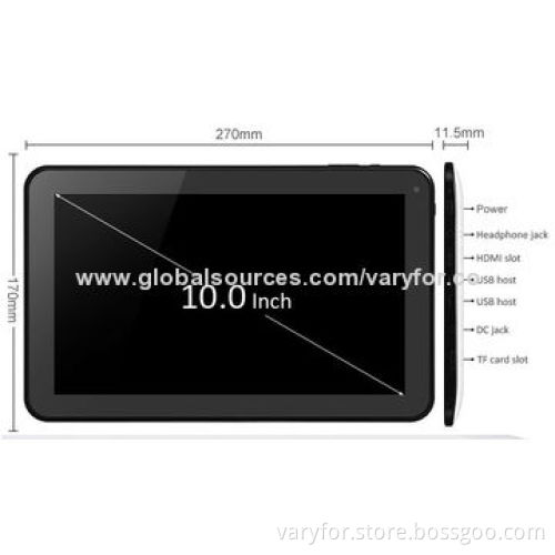 10-inch Tablet PC with Capacitive Screen, Google's Android 4.2, Dual-core, 1GB RAM 8GB HD, Wifi